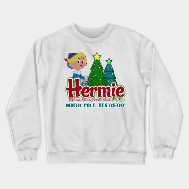 Hermie the Elf Dentistry Crewneck Sweatshirt by MonkeyKing